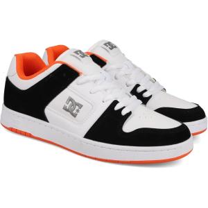 DC Mens Men’s Manteca 4 Low Skate Shoe(Black/White/Orange)