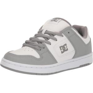 DC Mens Men’s Manteca 4 Low Skate Shoe(White/Grey)