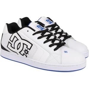 DC Men’s Net Skate Shoe, White/Black/Blue, 9