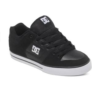 DC Men’s Pure Casual Low Top Lace Up Skate Shoe Sneaker(Black/Black/White)