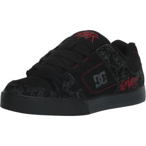 DC Men’s Pure Skate Shoe(Black/Grey/Red)