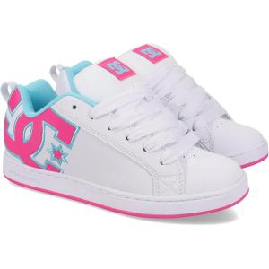 DC Men’s Pure Skate Shoe(White/Hot Pink/Turqoise)