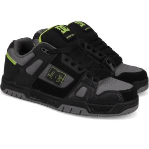 DC Men’s Stag Skate Shoe(Black/Grey/Lime)
