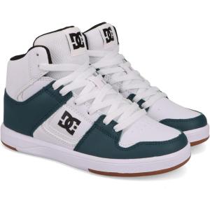 DC Shoes Boy’s Cure Hi Top Skate Shoe(White/Teal/Gum)