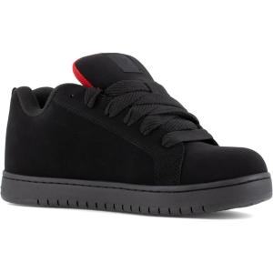 DC Shoes Men’s Court Graffik Work Black and Red Composite Toe Boots Construction Shoe(Black)