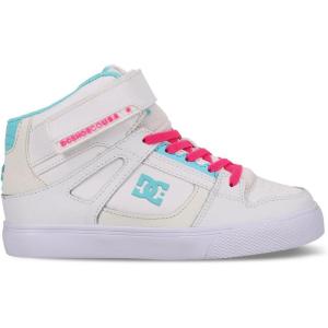 DC Shoes Unisex-Child Pure Hi Top Ev(White/Pink/Blue)