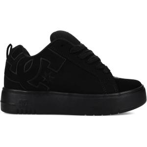 DC Shoes Women’s Court Graffik Platform Sneaker(Black/Black/Black)