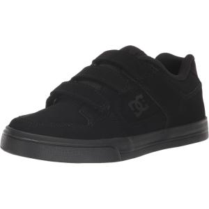 DC Unisex-Child Pure V Low Skate Shoe(Black)
