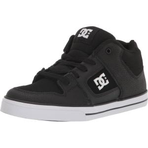 DC Unisex-Child Pure V Low Skate Shoe(Black/White)
