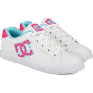 DC Women’s Chelsea Sneaker(White/Pink/Turquoise)