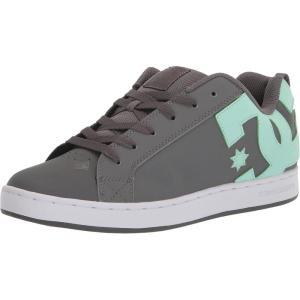 DC Womens Dc Women’s Court Graffik Casual Skate Shoe(Dark Grey/Green)