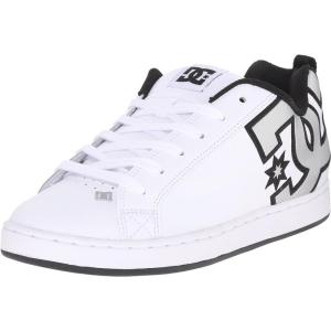 DC Womens Dc Women’s Court Graffik Casual Skate Shoe(White/M Silver)